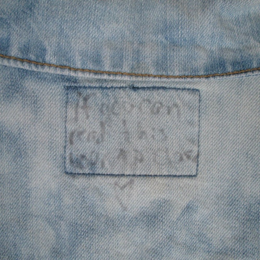 Route 66 Womens Faded Blue Jean Jacket Sz Large Band Lyrics Written Thro… - Picture 10 of 13